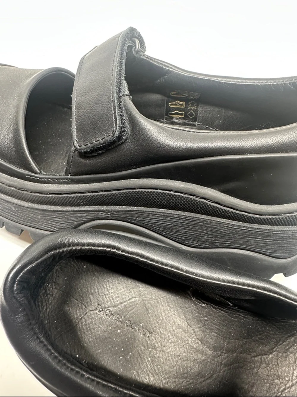 Rachel Comey Psilo Shoes Maryjane Adjustable Leather Slip On Black Size 36 / 6